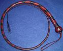 4ft Red and Black 32 plait Custom Signal Whip C